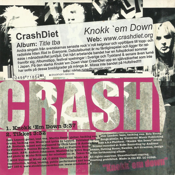 descargar álbum Crashdïet - Knokk Em Down