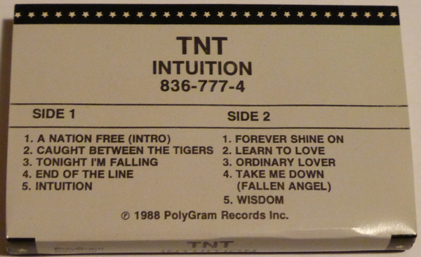 TNT – Intuition (1991, CD) - Discogs