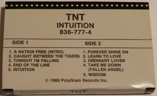 TNT – Intuition (1989, Cassette) - Discogs