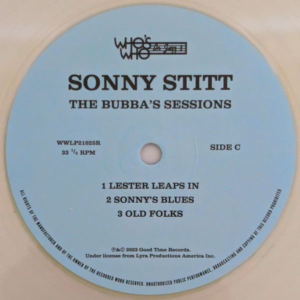 Sonny Stitt - The Bubba's Sessions | Who's Who In Jazz (WWLP21025R) - 9