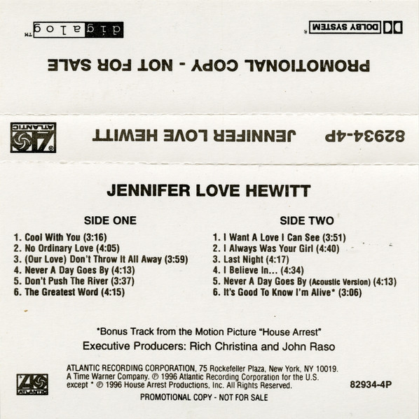 Jennifer Love Hewitt – Jennifer Love Hewitt (1996, CD) - Discogs