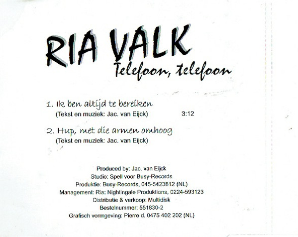 ladda ner album Ria Valk - Telefoon Telefoon
