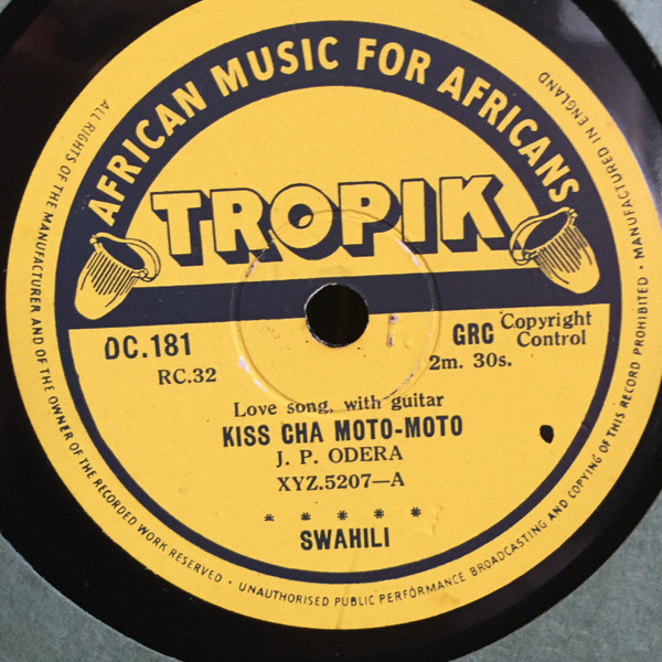 J. P. Odera – Kiss Cha Moto-Moto / Katisha (Shellac) - Discogs