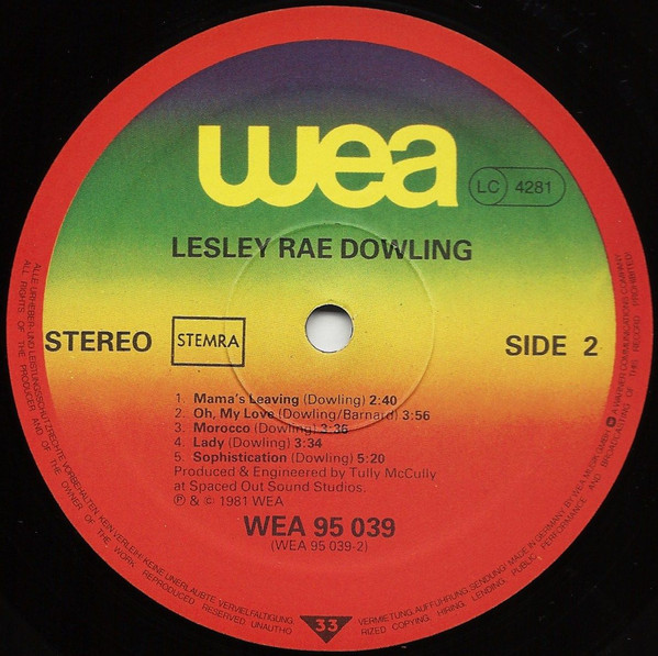 ladda ner album Lesley Rae Dowling - Lesley Rae Dowling