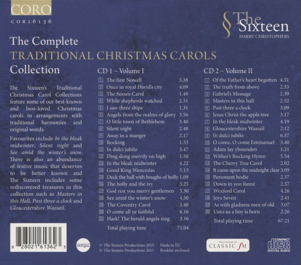 télécharger l'album The Sixteen, Harry Christophers - The Complete Traditional Christmas Carols Collection