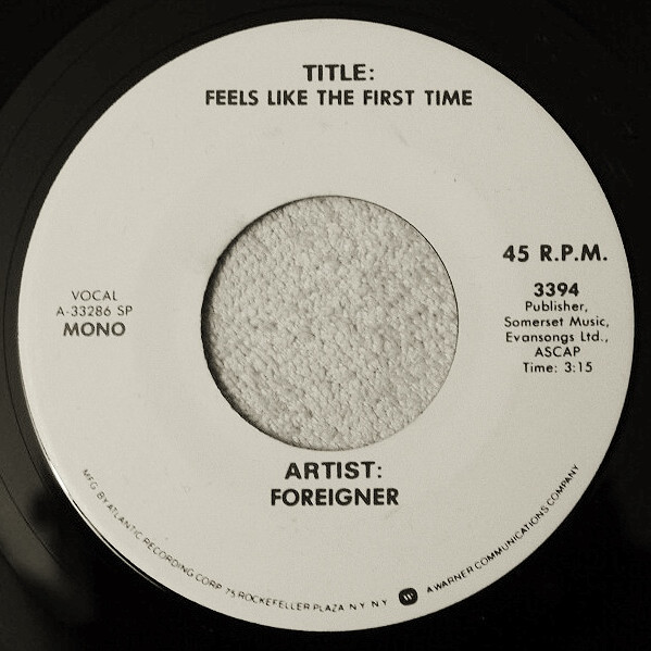 Foreigner – Feels Like The First Time (1977, Vinyl) - Discogs