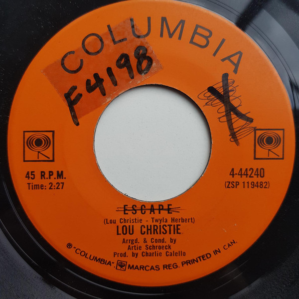 lataa albumi Lou Christie - I Remember Gina Escape