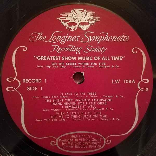 The Longines Symphonette The Greatest Broadway Show Music Of All