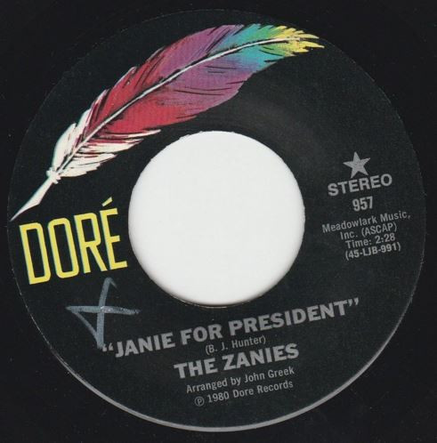 last ned album The Zanies - Janie For President Los Angeles Los Angeles