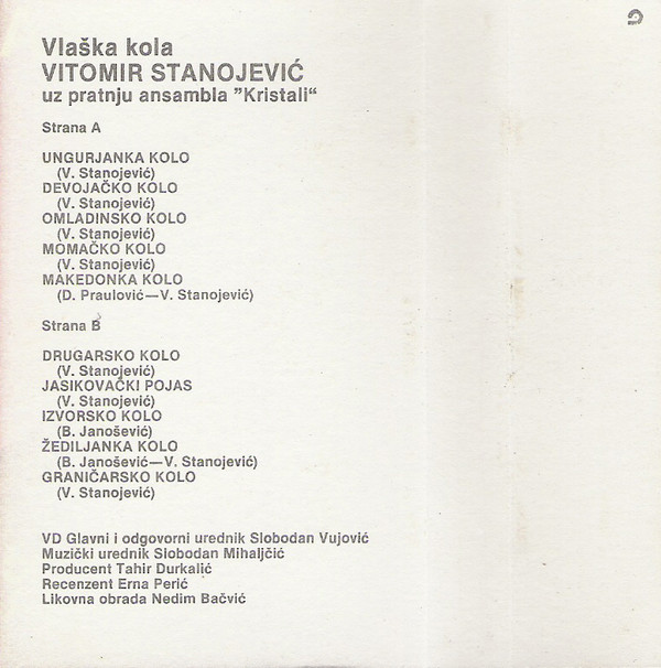 last ned album Vitomir Stanojević Uz Pratnju Ansambla Kristali - Vlaška Kola