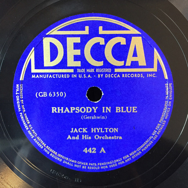descargar álbum Jack Hylton And His Orchestra - Rhapsody In Blue