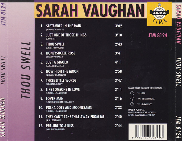 ladda ner album Sarah Vaughan - Thou Swell