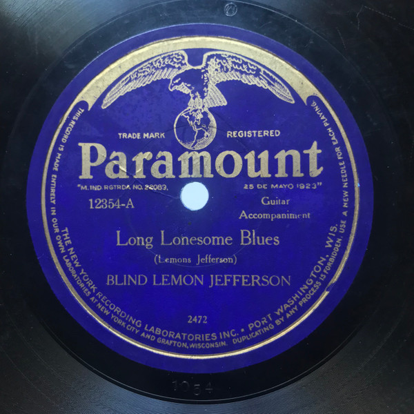 Blind Lemon Jefferson – Long Lonesome Blues / Got The Blues (1926, Shellac) - Discogs