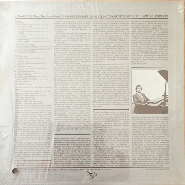 last ned album Ken Werner - The Piano Music Of Bix Beiderbecke Duke Ellington George Gershwin James P Johnson