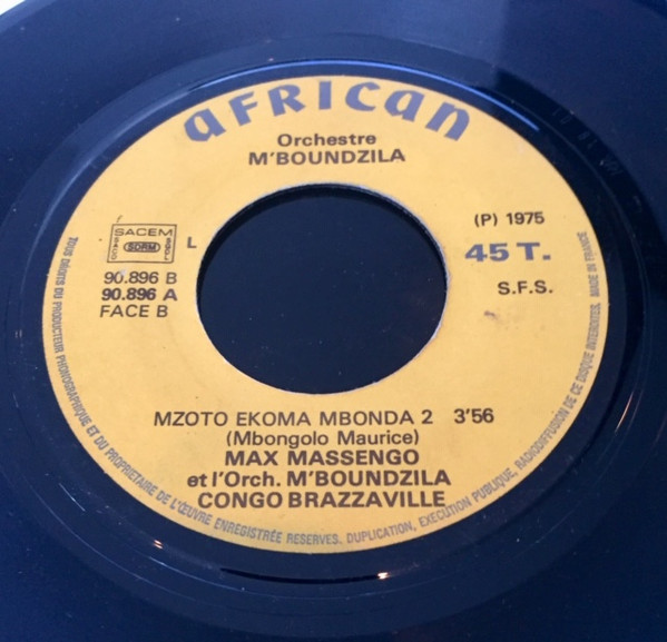 lataa albumi Max Massengo et l'Orchestre M'Boundzila Congo Brazzaville - Mzoto Ekoma Mbonda 1