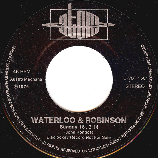 ladda ner album Waterloo & Robinson - Sunday 16 This Is A Song For You