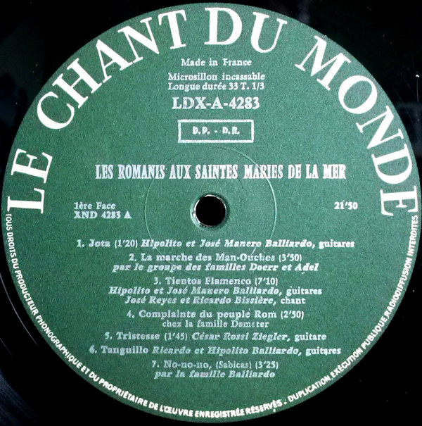 Les Romanis - Aux Saintes Maries De La Mer | Le Chant Du Monde (LDX-A-4283) - 3