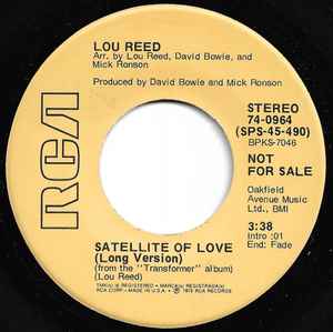 Lou Reed - Satellite Of Love album cover