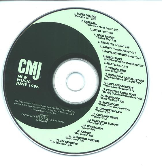 CMJ New Music Monthly Volume 34 June 1996 (1996, CD) - Discogs