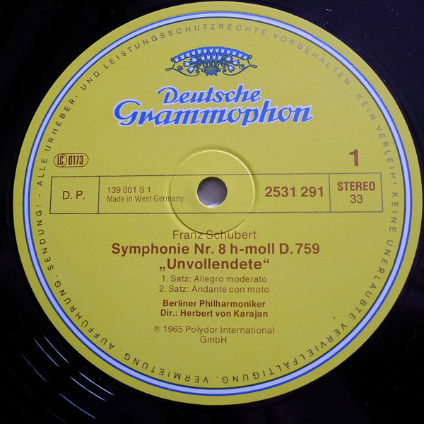 Album herunterladen Schubert Mendelssohn Bartholdy, Berliner Philharmoniker Herbert von Karajan - Symphonie Nr 8 Unvollendete Unfinished Symphonie Nr 4 Italienische Italian