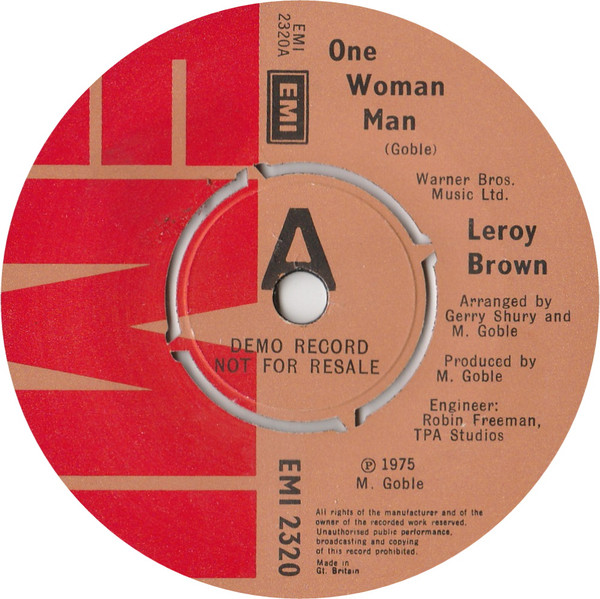 télécharger l'album Leroy Brown - One Woman Man