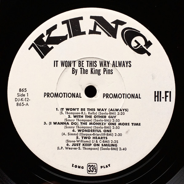 The King Pins – It Won't Be This Way Always (1963, Vinyl) - Discogs