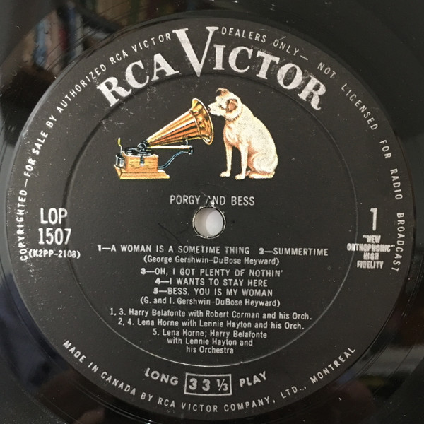 Lena Horne / Harry Belafonte - Porgy And Bess | RCA Victor (LOP-1507) - 3