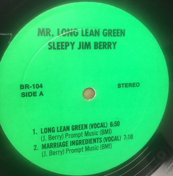 Album herunterladen Sleepy Jim Berry - Long Lean Green