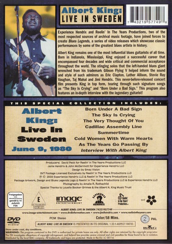 lataa albumi Albert King - Live In Sweden