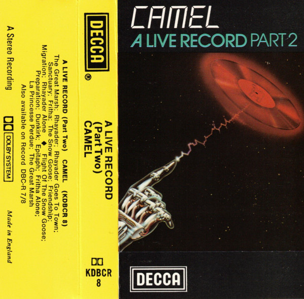 Camel – A Live Record (part Two) (1978, Cassette) - Discogs