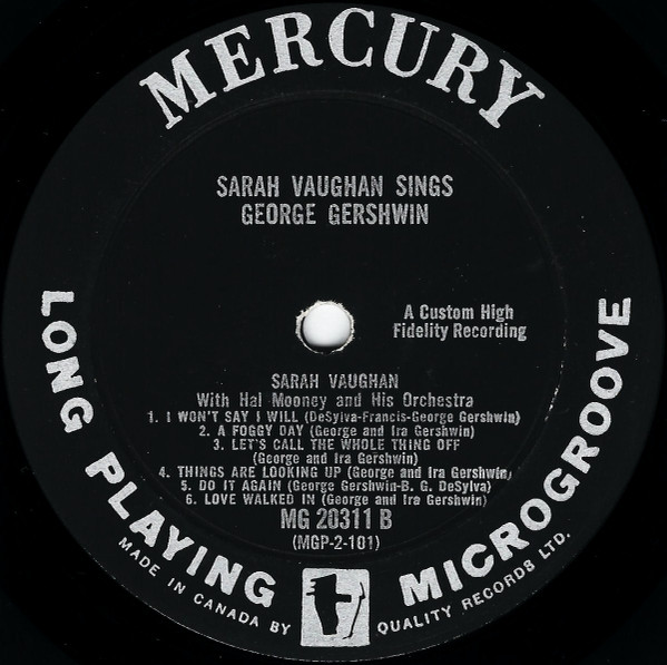 baixar álbum Download Sarah Vaughan - Sarah Vaughan Sings George Gershwin Volume Two album