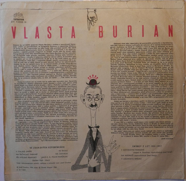 baixar álbum Vlasta Burian - Ve Zvukových Vzpomínkách