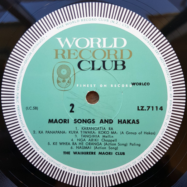 last ned album Waihirere Maori Club - Maori Songs and Hakas