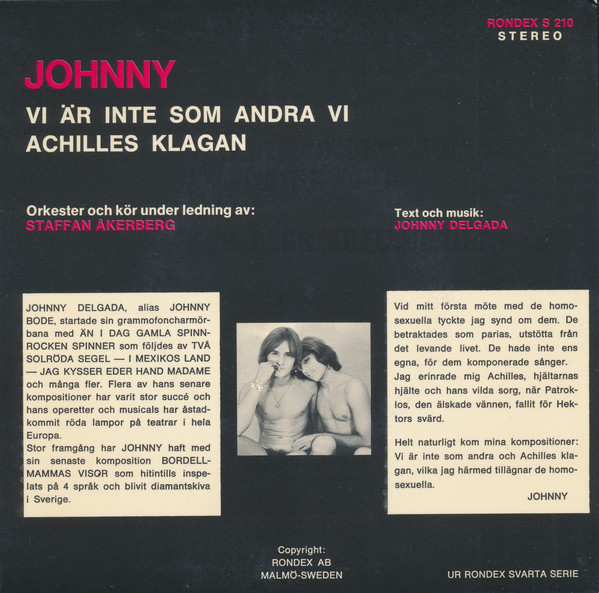 lataa albumi Johnny Delgada - Vi Är Inte Som Andra Vi Achilles Klagan