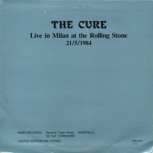 Album herunterladen The Cure - Live In Milan At The Rolling Stone 2151984