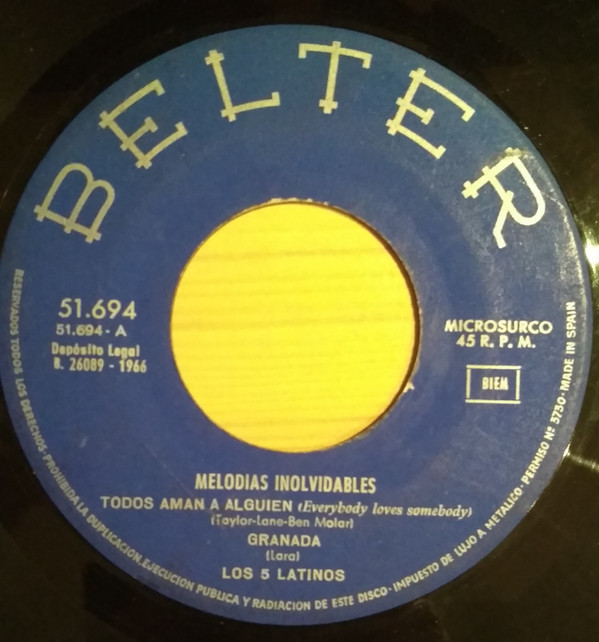 descargar álbum Los 5 Latinos - Melodías Inolvidables