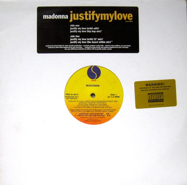 Madonna – Justify My Love (1990, Vinyl) - Discogs