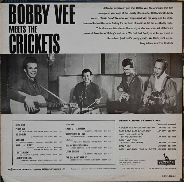 télécharger l'album Bobby Vee, The Crickets - Bobby Vee meets The Crickets Vol 2