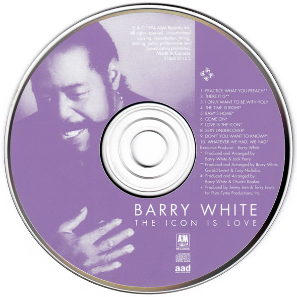 Barry White - The Icon Is Love | A&M Records (31454 0115 2) - 3