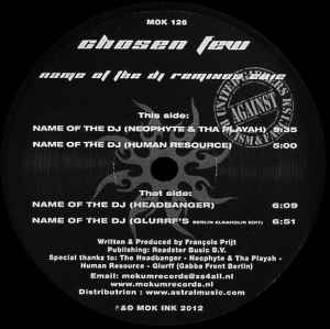 Chosen Few - Name Of The DJ Remixes 2012 album cover
