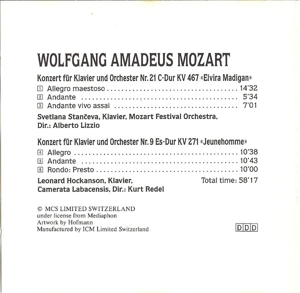 Mozart - Klavierkonzerte KV 467 "Elvira Madigan" Und KV 271 "Jeunehomme" | Viola (220 011-2) - 4