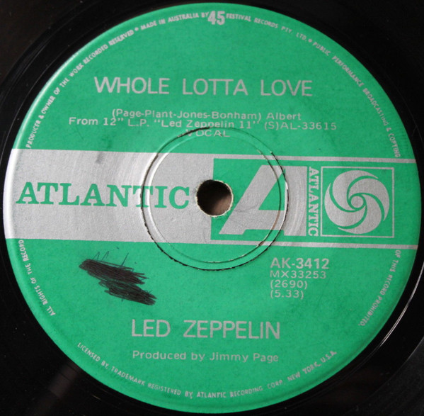 Led Zeppelin – Whole Lotta Love (1969, Vinyl) - Discogs