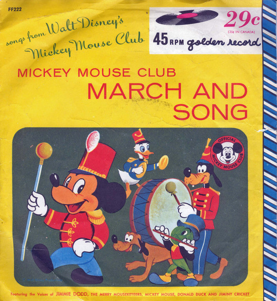 Jimmie Dodd, The Merry Mouseketeers – Mickey Mouse Club March And Song  (1958, Vinyl) - Discogs