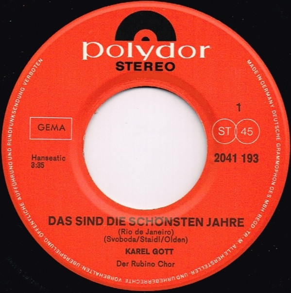 télécharger l'album Karel Gott - Das Sind Die Schönsten Jahre