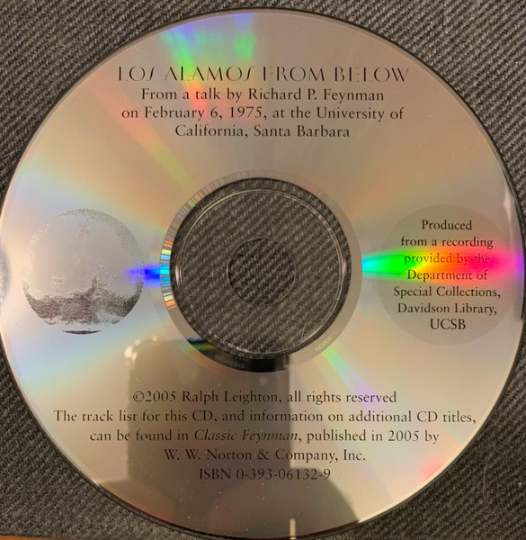 Richard P. Feynman – Los Alamos from Below (2005, CD) - Discogs