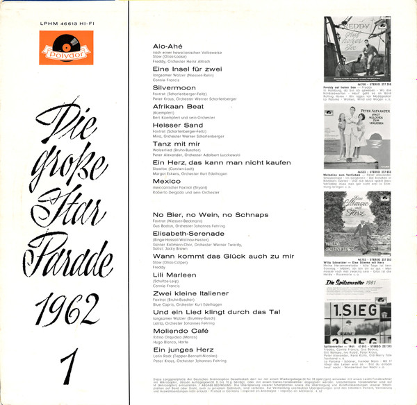 Album herunterladen Download Various - Die Große Star Parade 1962 1 album