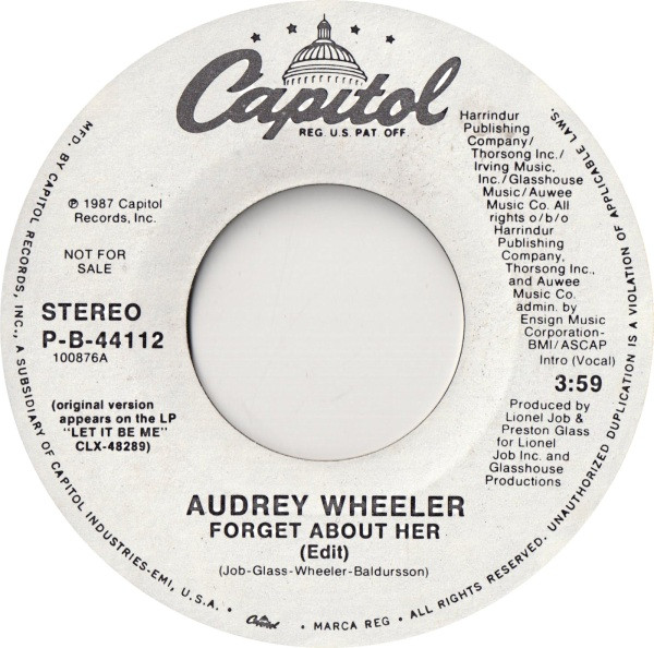 Audrey Wheeler – Forget About Her (1987, Vinyl) - Discogs