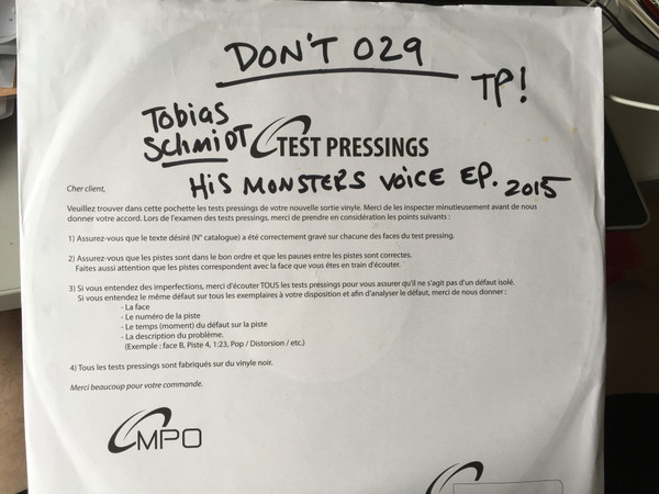 descargar álbum Download Tobias Schmidt - His Monsters Voice EP album