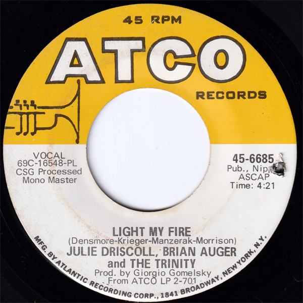 pegefinger operatør grit Julie Driscoll, Brian Auger And The Trinity - Light My Fire / Save The  Country | Releases | Discogs