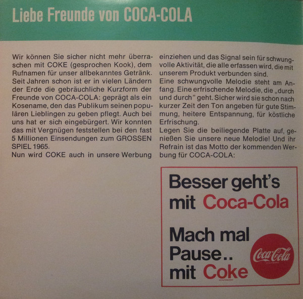 ladda ner album Unknown Artist - Klingende Botschaft Von Coca Cola